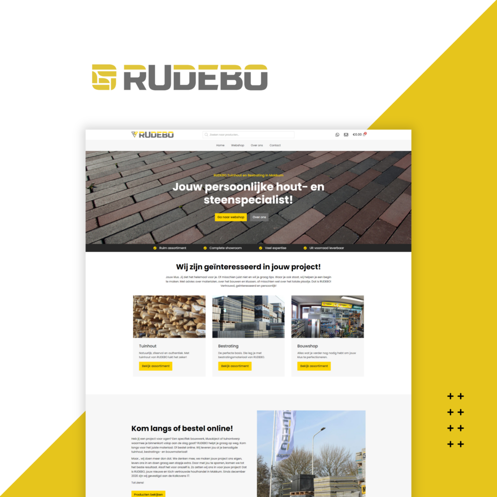 Website Rudebo, Mockup